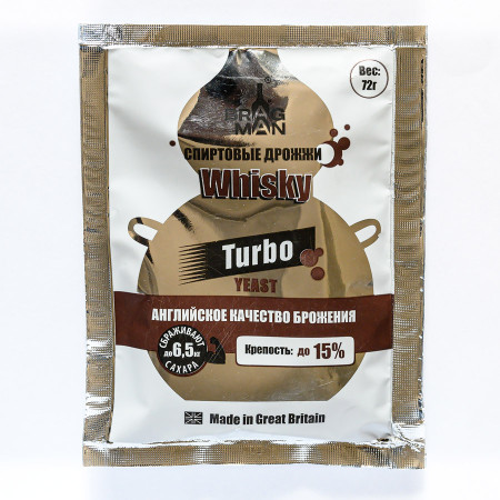 Turbo yeast alcohol BragMan "Whisky TURBO" (72 gr) в Кемерово