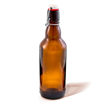 Бутылка темная стеклянная с бугельной пробкой 0,5 литра в Кемерово