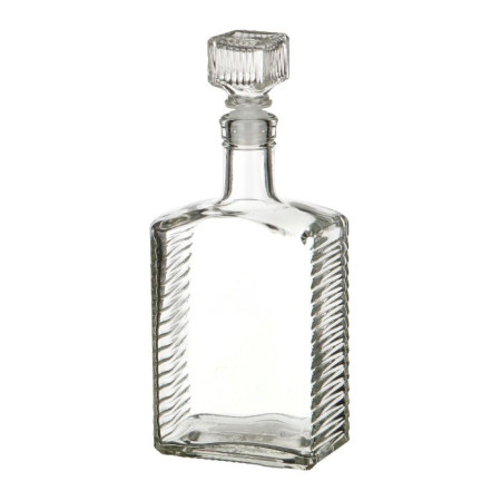 Бутылка (штоф) "Кристалл" стеклянная 0,5 литра с пробкой  в Кемерово